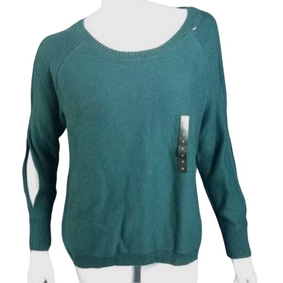 Torrid SPLIT SLEEVE PULLOVER SWEATER 0X Green - Picture 3 of 7